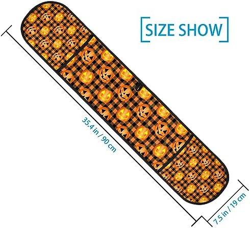 CFPolar Halloween pumpkin plaid Double Oven Mitts