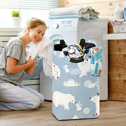 Huggable Winter Bear Folding Laundry Hamper