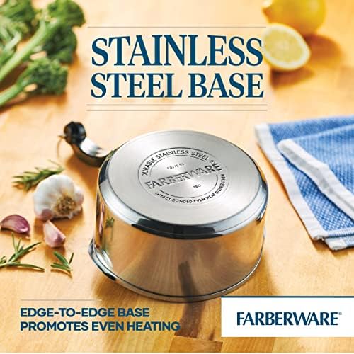 Farberware Classic Stainless Steel 1-Quart Straining Saucepan Silver