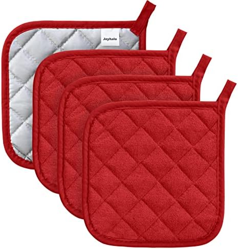 Joyhalo 4 Pack Pot Holders - Heat Resistant Cooking Pots