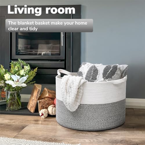 Goodpick Extra Large Rope Basket 83L Perfect for Storage