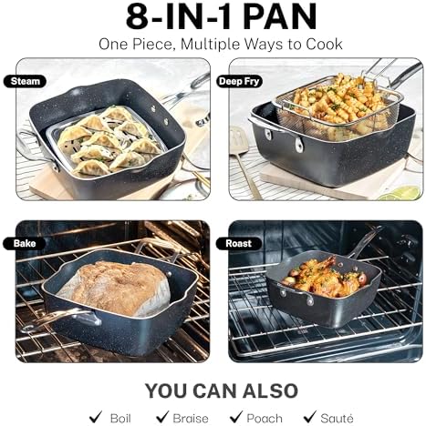 GranitestoneClean Safe 20-Pc Cookware Set Non-Stick Durable for Kitchen Use
