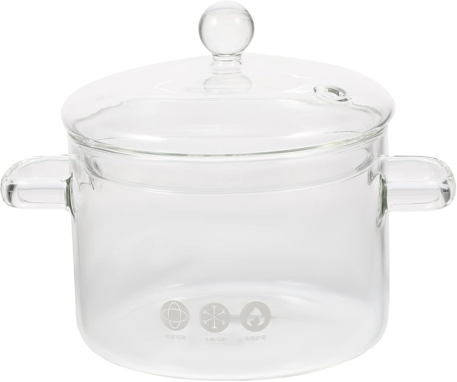 STOBAZA High-Borosilicate Glass Stew Pot with Lid