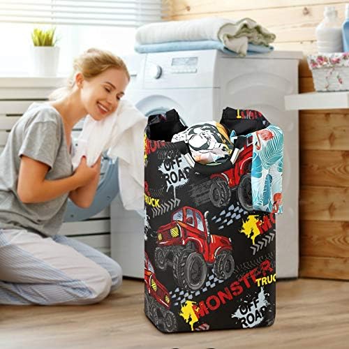 Monsters Are WelcoMe Here - Monster Truck Laundry Basket