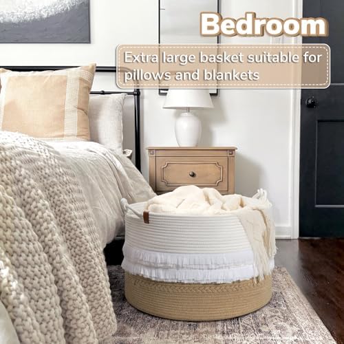 CherryNow Large Wicker Laundry Basket for Home