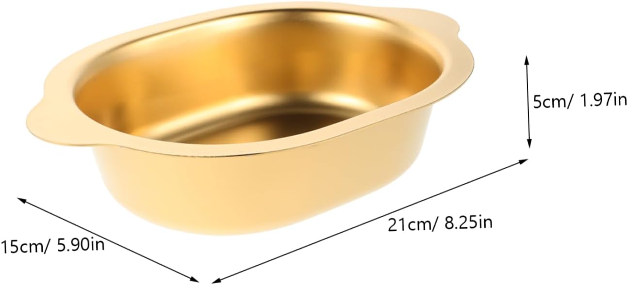 Cabilock Korean Style Stainless Steel Salad Bowl with Double Handle