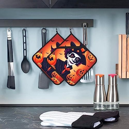Happy Halloween 2-Piece Heat-Resistant Pot Holder Set Non-Slip Kitchen Pric