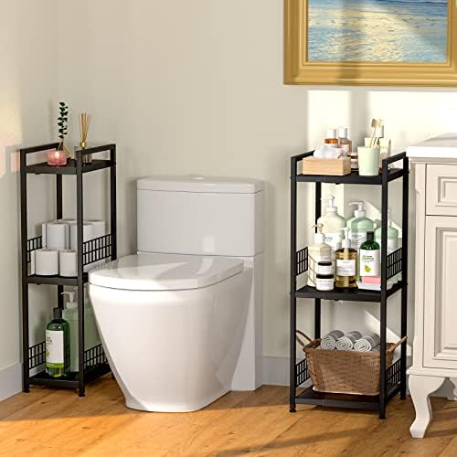 3-Tier Expandable Metal Shelves for Bathroom Kitchen and Laundry Organization