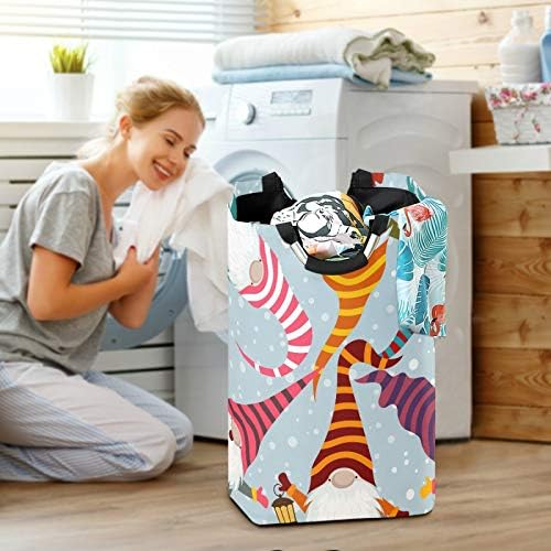 Susiyo Foldable Laundry Basket with Handles and Unique Pattern Design
