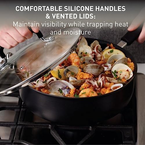 T-fal Ultimate Hard Anodized Nonstick Fry Pan With Lid 12 Inch