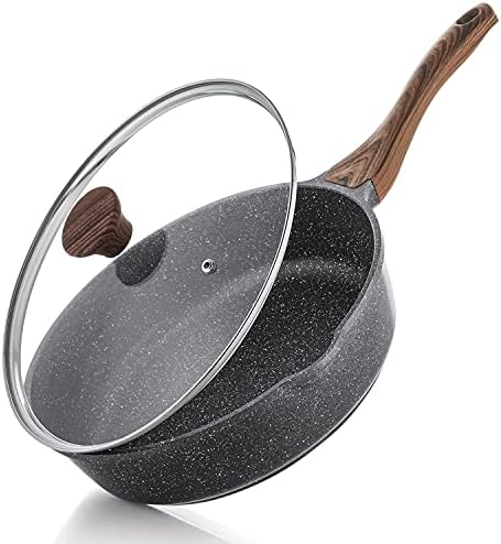 SENSARTE Nonstick Saut Pan with Lid 10-Inch