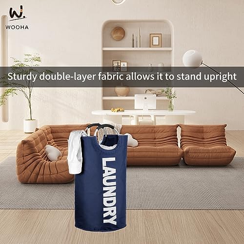 WOOHA 125L Collapsible Laundry Hamper for Bedroom Closet Bathroom