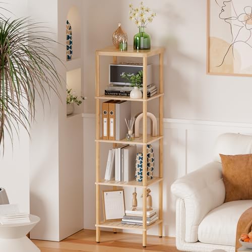 AmazerBath 5-Tier BambooShelf Functional Storage Unit
