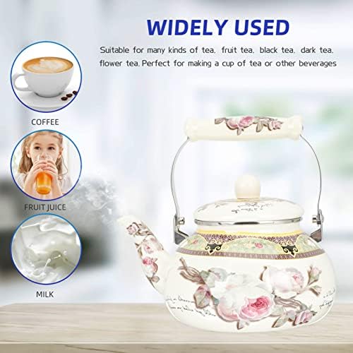 Luxshiny 25L Enamel Tea Pot for Stovetop