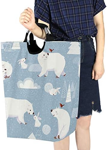 Huggable Winter Bear Folding Laundry Hamper