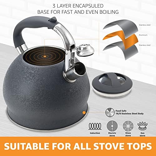 Priority Chef 1810 Steel Tea Kettle