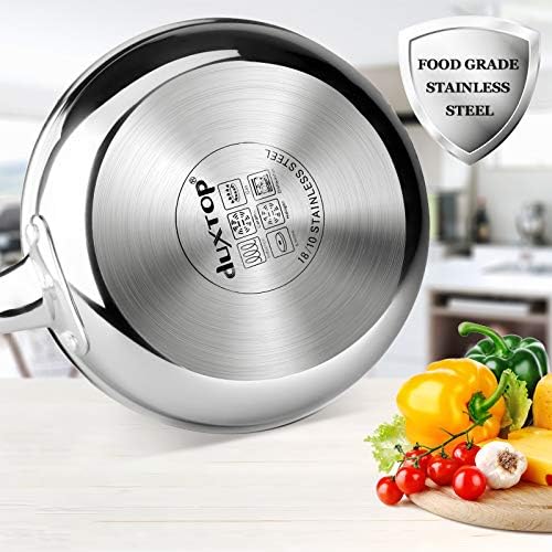 Duxtop 8-Inch Tri-Ply Stainless Steel Fry Pan