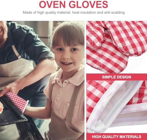 2-Piece Christmas Oven mitts for Kids BBQ equipments