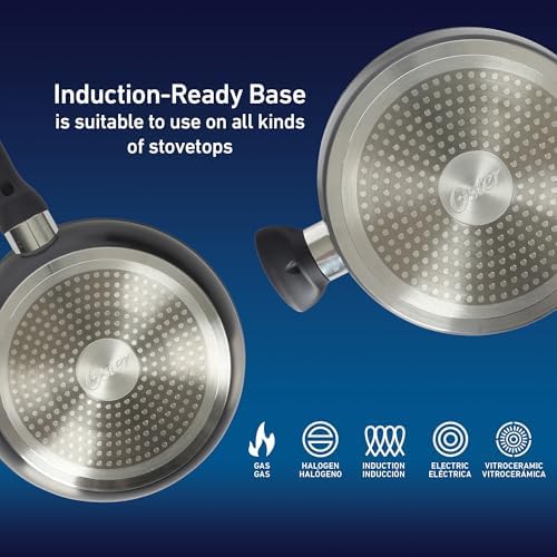 Oster Hawke 14-Piece Cookware Set BlackBlue