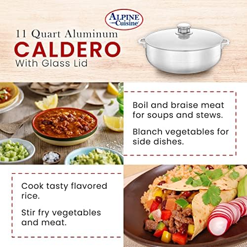 High-Quality Aluminum caliber pot with glass Lid even heat distribution feature