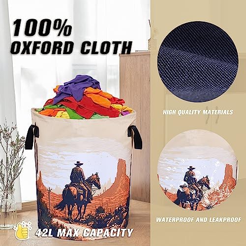 Western Cowboy Style Folding Laundry Basket