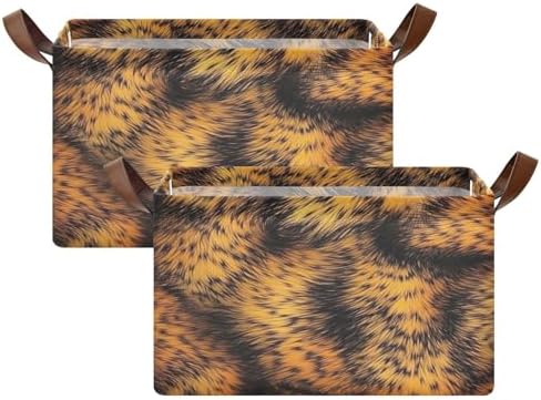 Leopard Print Storage Basket 1 Pack