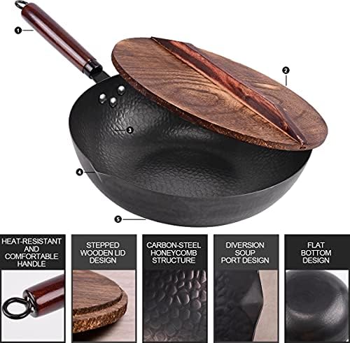 128 Carbon Steel Wok Set