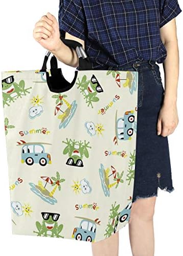 Funny Summer Laundromat Bucket for Kids with Durable Handles