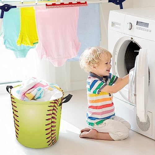MEIKKOQuick-Access Yellow Waterproof Laundry Basket for Colleges Families