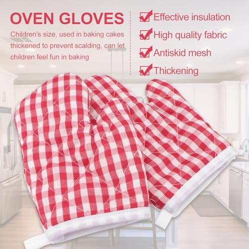2-Piece Christmas Oven mitts for Kids BBQ equipments
