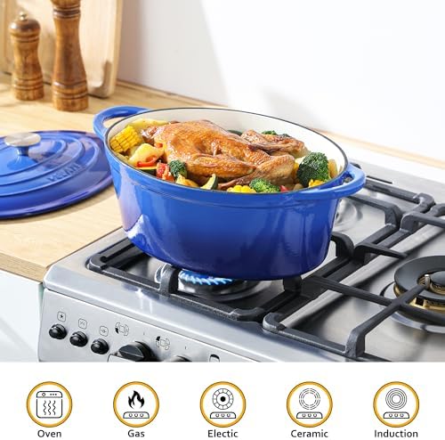 Velaze 75 QT Enameled Dutch Oven with Lid
