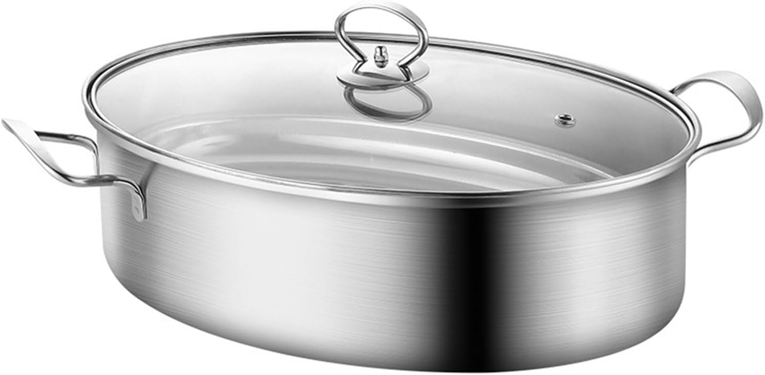 AIZYR 304 Stainless Steel Steamed Fish Pot with Redistribution