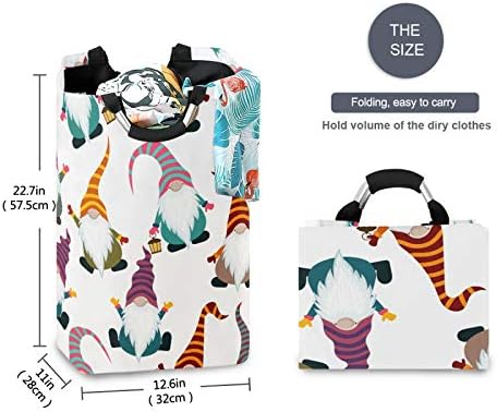 Christmas Funny Gnomes Laundry Basket - Foldable Storage for Kids Bathroom laundrovia