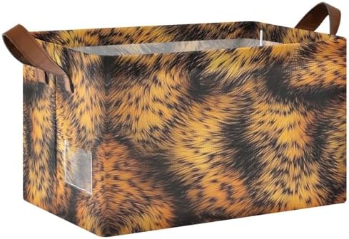 Leopard Print Storage Basket 1 Pack