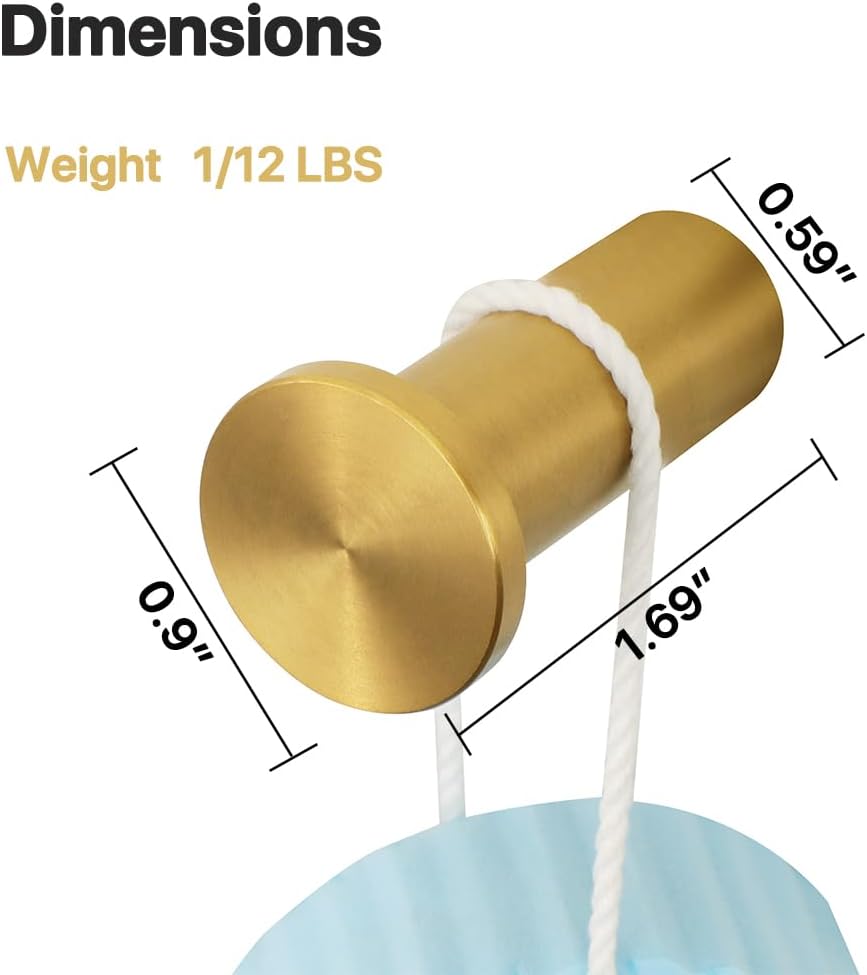 Higher Quality Gold Wall Mount Towel Hook Heavy Duty