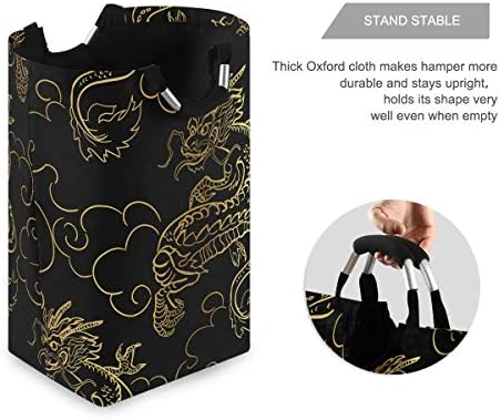 MOYYO Golden Dragon Collapsible Laundry Basket