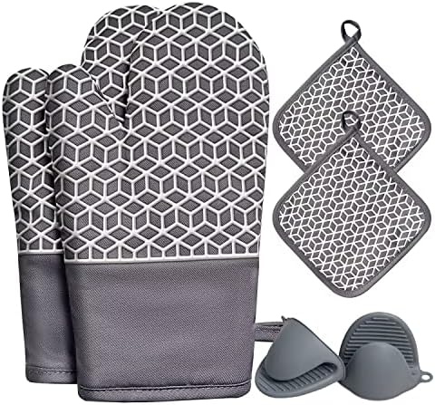 NAVITHOUS 6pc Oven Mitts and Pot Holders Set