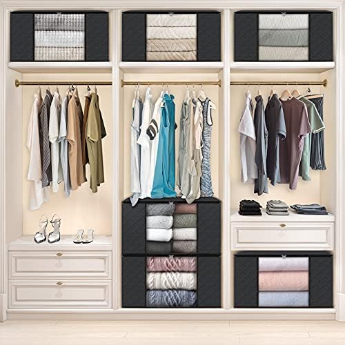6 Pack Storage Totes - Black