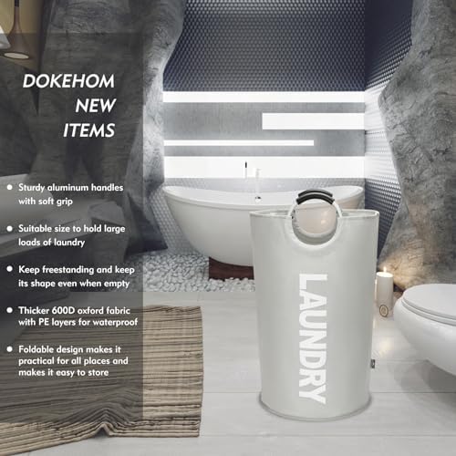 DOKEHOM 125L X-Large Collapsible Laundry Basket with Handle
