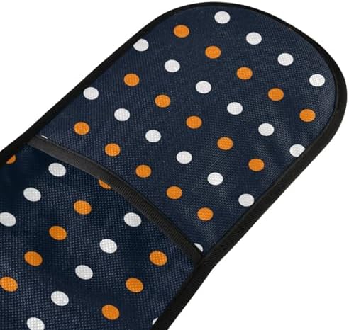 Double Oven Mitts Halloween Orange Heat-Resistant Glove for Kitchen Use