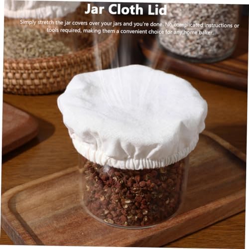 4pcs Cotton Jar Lid Covers for Storage and Canning
