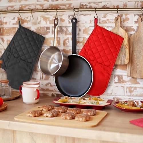 TecUnite 4-Piece Set of Heat-Resistant Oven Mitts