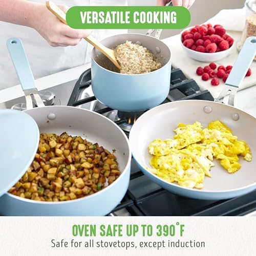 GreenLife Dream 10-Piece Nonstick Ceramics Set PFAS-Free dishwasher oven safe