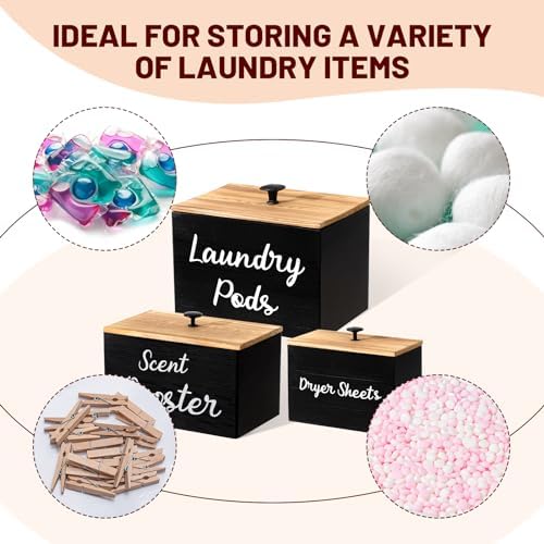 Dandat 3 Pcs Dryer Sheet Holder Set with Scoop