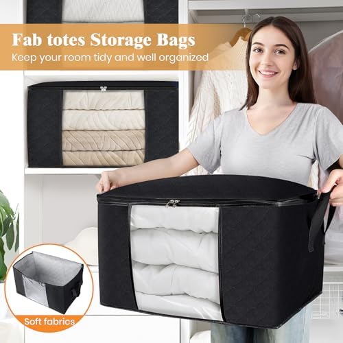 6 Pack Storage Totes - Black
