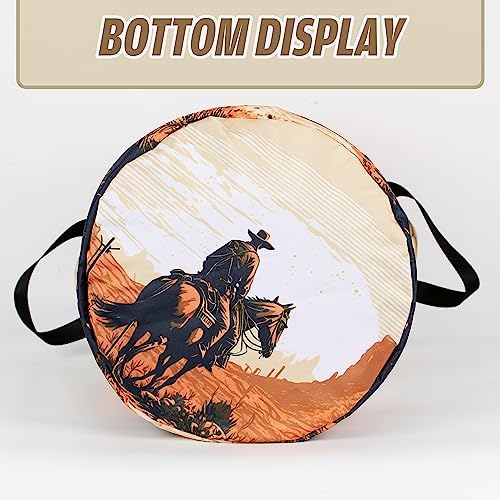 Western Cowboy Style Folding Laundry Basket