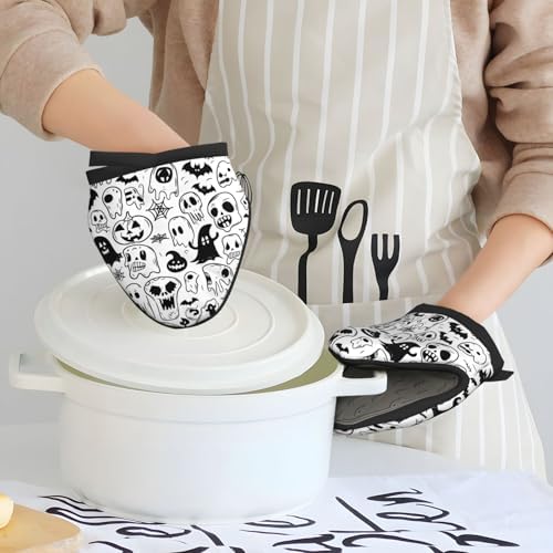 Gjieliness Halloween Mini Silicone Oven Mitts