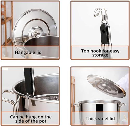 DAOUXIAOSPSturdy4-in-1 Stainless Steel Pasta Cooker Set for Home Commercial Use