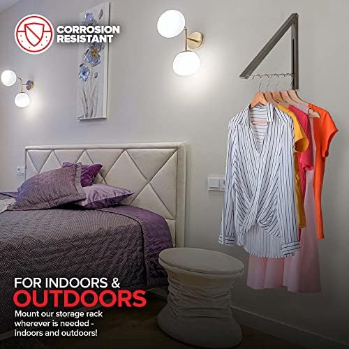 Foldable Wall-Mounted Clothing Hanger