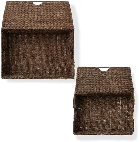 Casafield Water Hyacinth Storage Basket Set Eco-Friendly Stylish Multipurpose Organizer